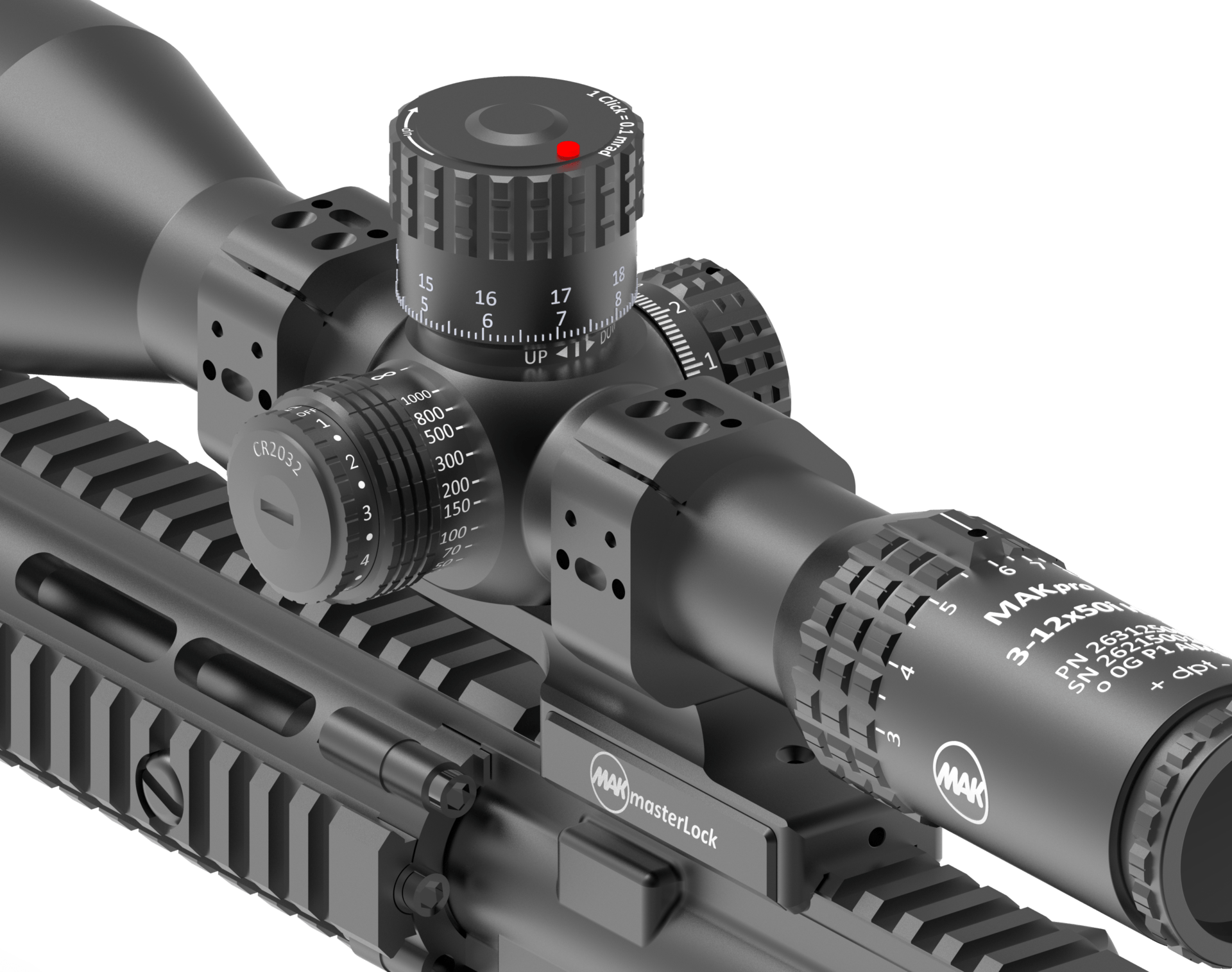 The MAKpro 5-25x56i HD is the ultimate long range riflescope for long distances and large calibers. Patented height tower with indicator pin. Absolute reliable repeatability, accuracy and precision with clear defined clicks.